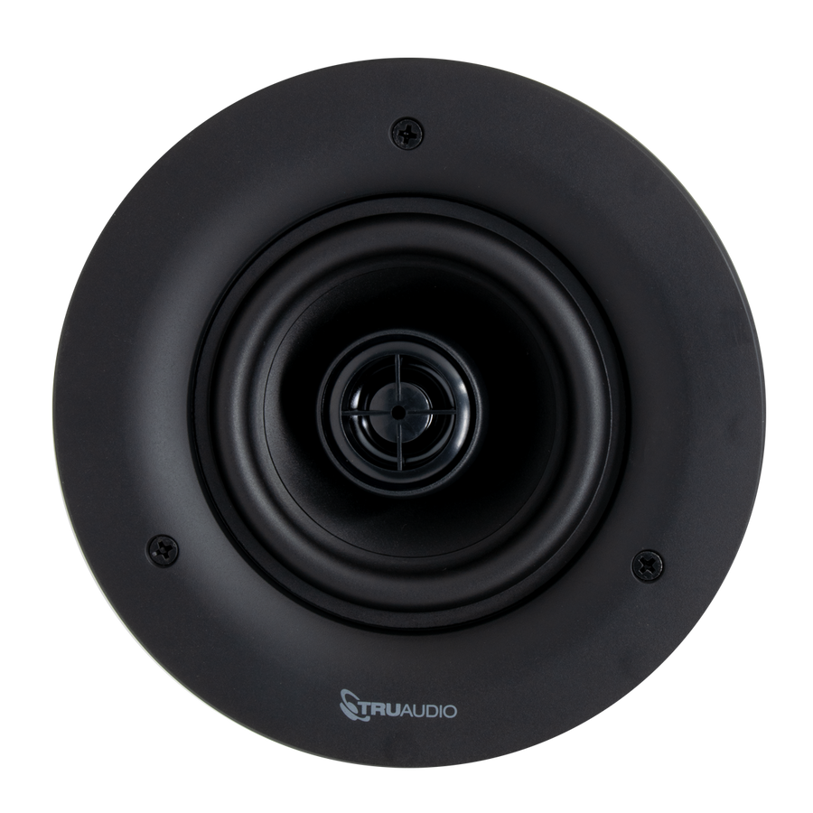 LFR 4" High Output Round 2-Way In-Ceiling Frameless Speaker, Poly Woofer, 1/2" PEI Tweeter, 5-50W, 8 ohm