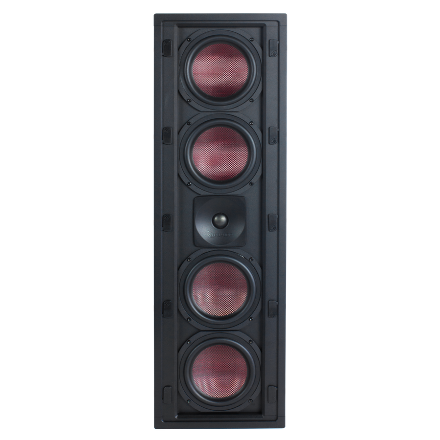 Elite Series In-Wall 3-Way Speaker, Four 6.5" Carbon Fibre Woofers, 1" Tweeter