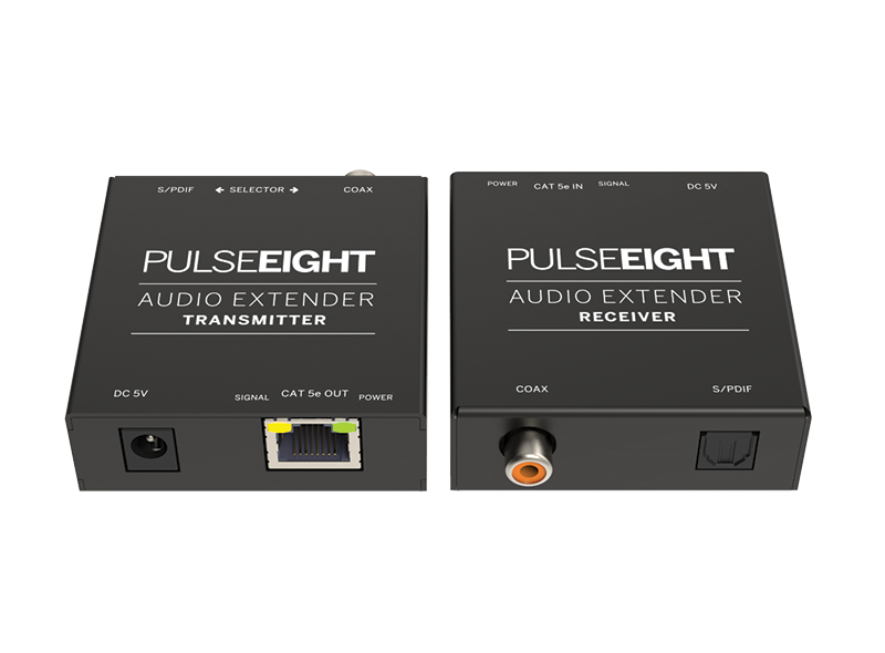 Pulse-Eight Coax/Optical Digital Audio Extender over Cat5e/6