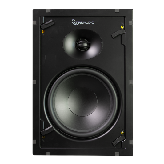 WP-8 8" 2-Way In-Wall Speaker, TruGrip Tool-less, White Poly Woofer