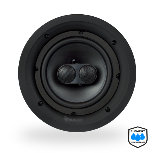TruAudio Phantom PDP-8 Element 8" Weatherproof In-Ceiling Stereo Speaker (Dual Tweeter)