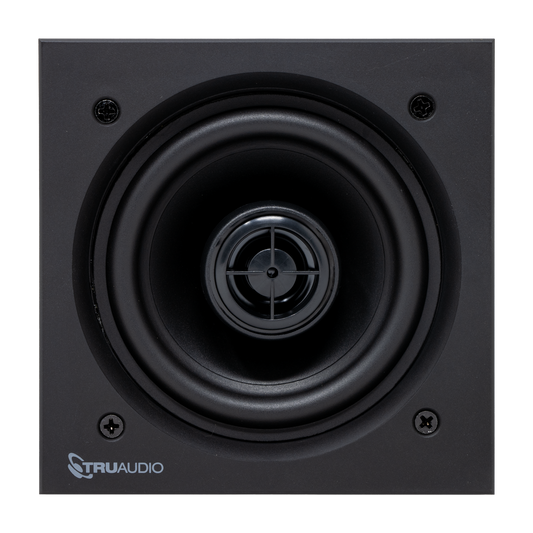 LFS 4" High Output Square 2-Way In-Ceiling Frameless Speaker, Poly Woofer, 1/2" PEI Tweeter, 5-50W, 8 ohm