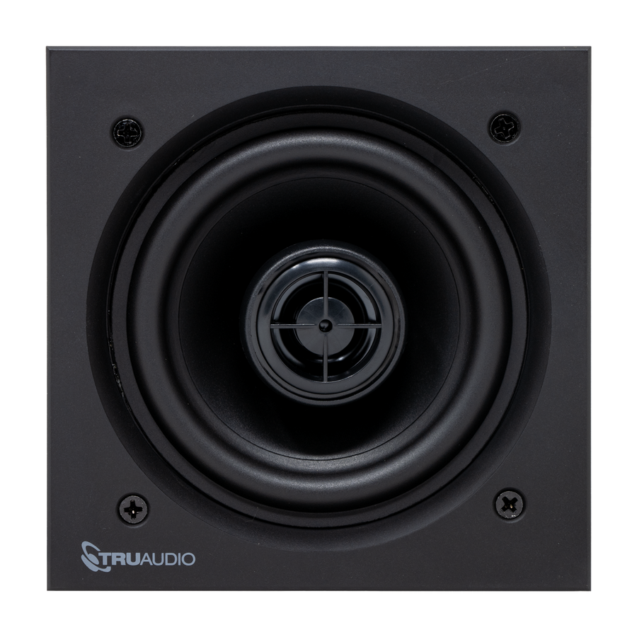 LFS 4" High Output Square 2-Way In-Ceiling Frameless Speaker, Poly Woofer, 1/2" PEI Tweeter, 5-50W, 8 ohm