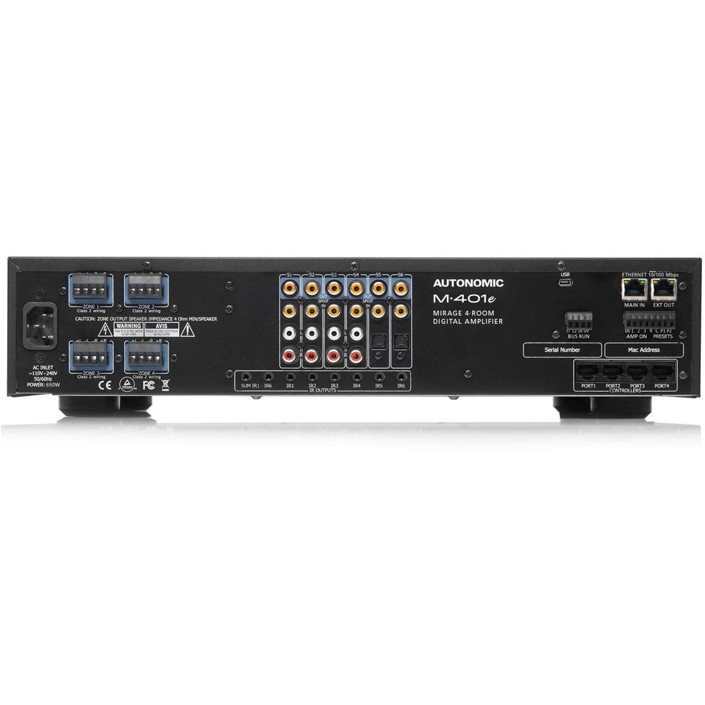 Autonomic Mirage M-401e 6 Source, 4 Zone Multiroom Digital Amplifier