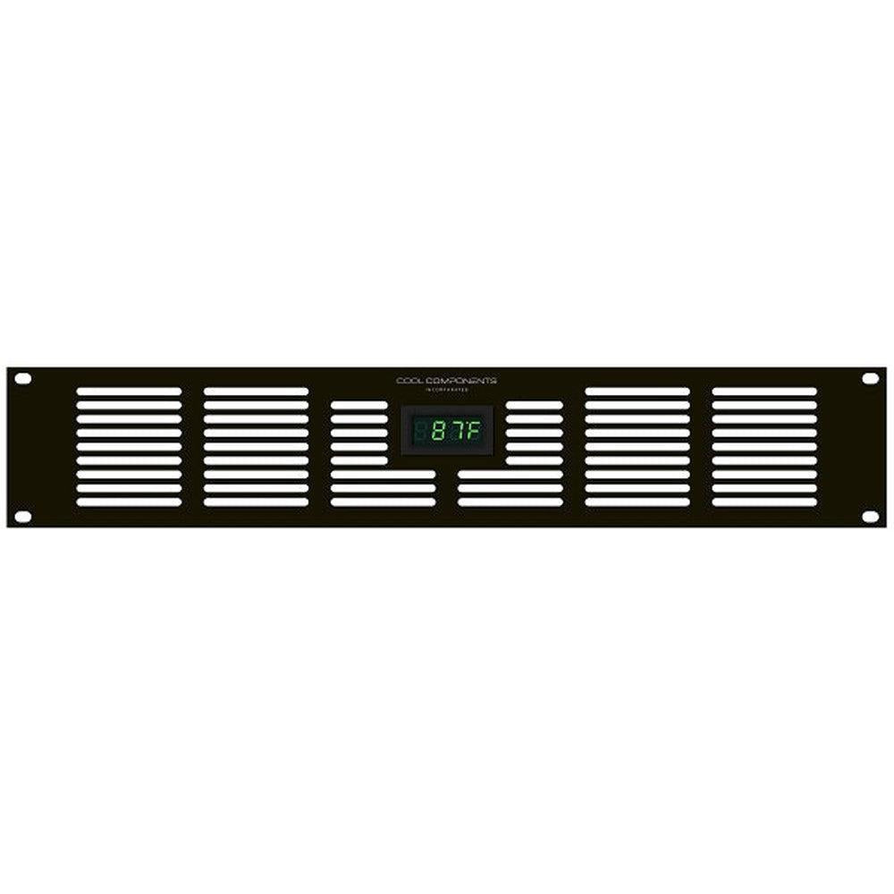 Cool Components Rack Faceplate-2RU Vented with Temp Display
