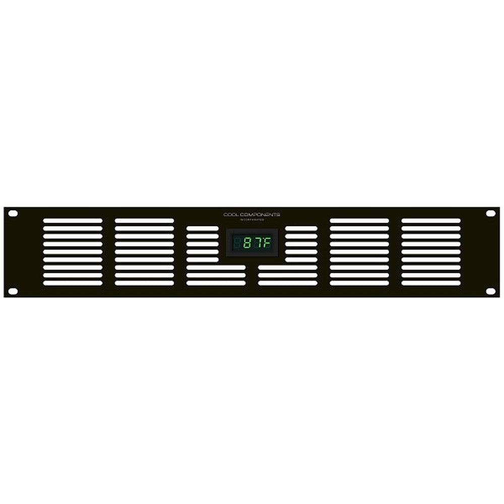 Cool Components Rack Faceplate-2RU Vented with Temp Display