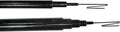 Two dark green telescoping fiberglass push/pull rods with metal grabber hooks.