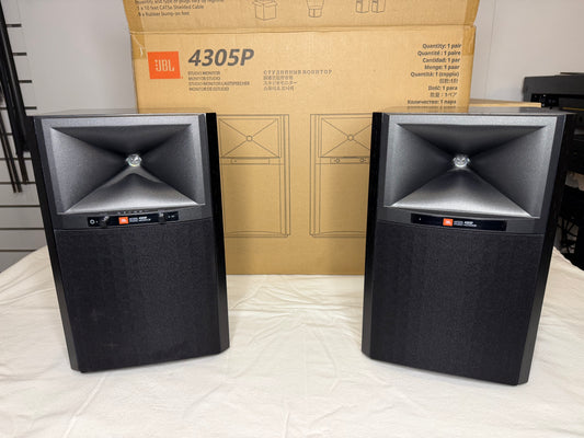 JBL 4305P 2-Way 5.25" Active Bookshelf Monitor - BLACK (pair) - B STOCK - Clearance (RRP$ 4995)