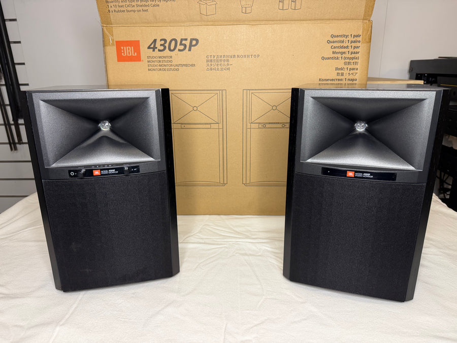 JBL 4305P 2-Way 5.25" Active Bookshelf Monitor - BLACK (pair) - B STOCK - Clearance (RRP$ 4995)