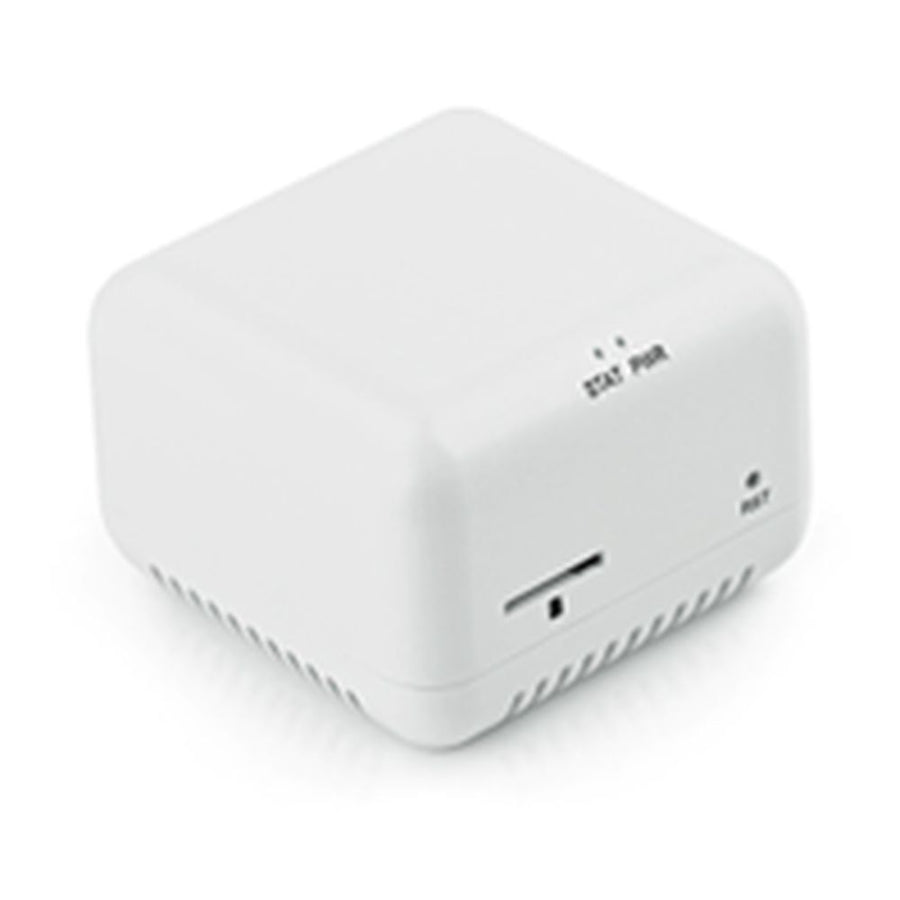 White Ice Cube Secure Gateway Appliance with single ethernet port, status lights, and reset button.