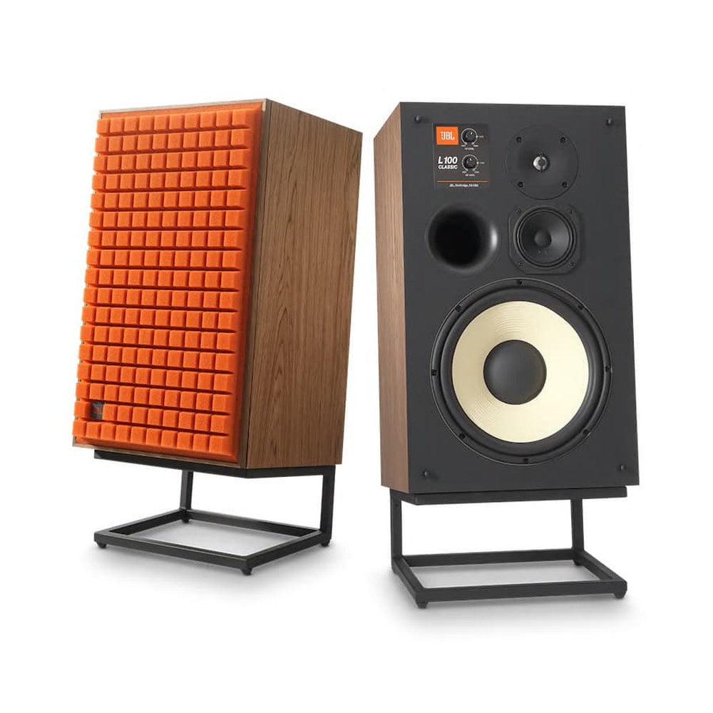 JBL L100 MKII Classic 12” (300mm) 3-way Bookshelf Loudspeaker with Orange Grill (each)