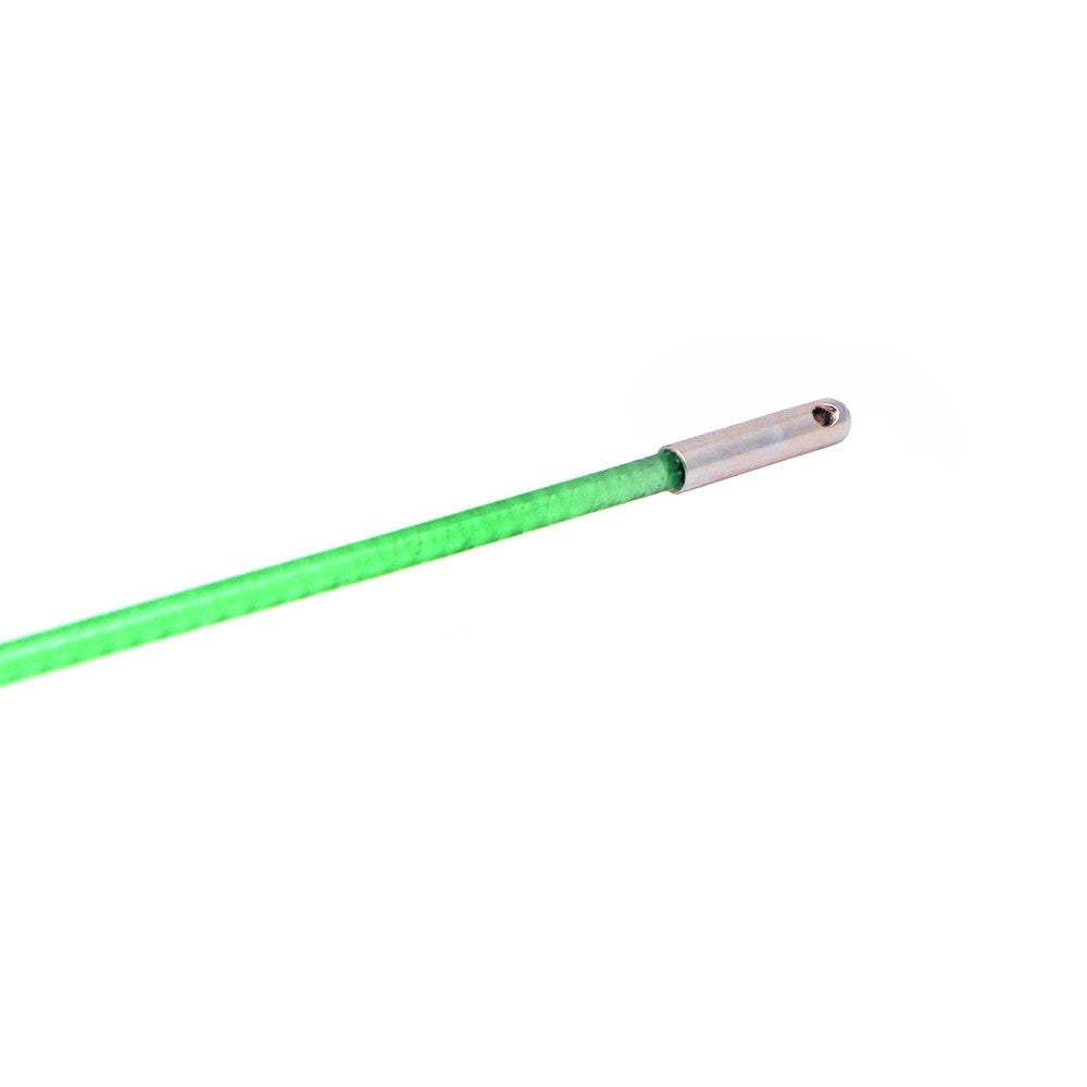 LS-GR3BB green FiberFuse rod with bullnose connector tip for pushing or pulling wire