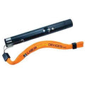 Black LSDi Wall Eye Mini periscope viewer with integrated flashlight and orange Labor Saving Devices wrist strap.