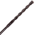 Long, dark gray LSDi Premium Freeform 3/8" x 36" masonry drill bit with a carbide tip and spiral flutes.