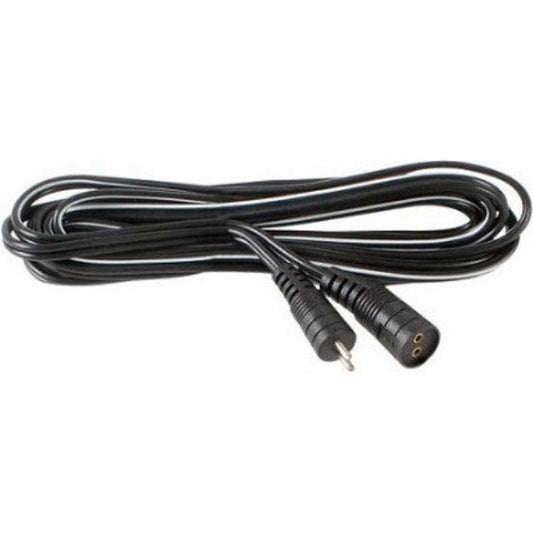 Black 2.8m male-to-female power cable extension with white stripe.