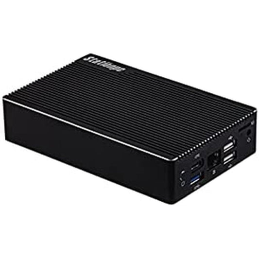 Black Super Cube secure gateway appliance with ribbed top, multiple USB and ethernet ports.