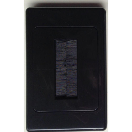 Techmount Single Gang Brush Plate - Black